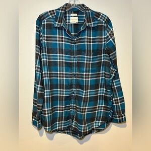 American Eagle Ahh-Mazingly Soft Boyfriend Fit Plaid Flannel Shirt Women’s Small